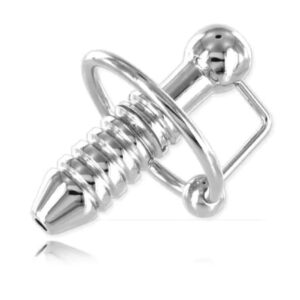 Stainless Steel Torpedo Penis Plug With Ø 28 mm. Ring