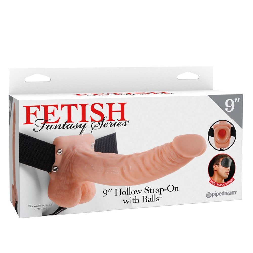Pipedream Fetish Fantasy Series - 9' Hollow Strap-On with Balls Flesh