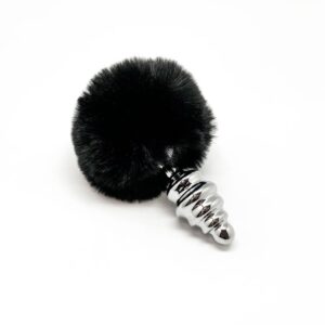 Metal Anal Fluffy Twist Plug M