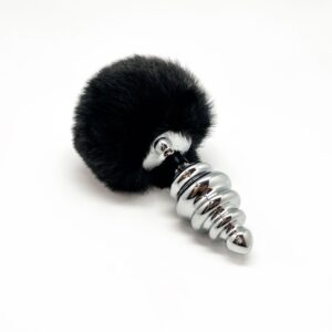 Metal Anal Fluffy Twist Plug L