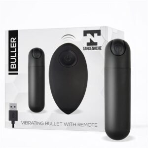 TARDENOCHE Buller Proiettile Vibrante Telecomando USB Silicone Nero