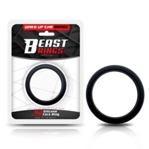 BEAST RINGS Anello per il pene in silicone solido 4,2 cm Nero