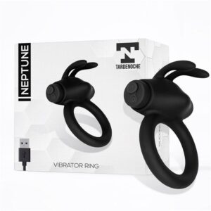 TARDENOCHE Anello vibrante Nettuno in silicone ricaricabile tramite USB