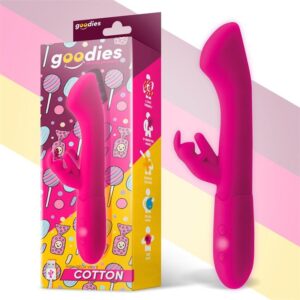 GOODIES Vibratore in cotone con punto G e coniglio, USB, silicone fucsia
