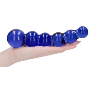 Dildo di vetro blu Planets 18 x 4,3 cm