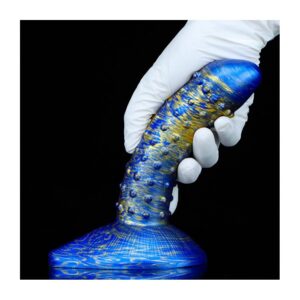 Dildo Fantasia Saperli 21 x 4,5 cm Blu-Oro