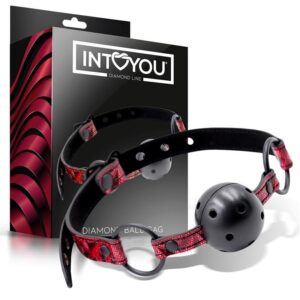 DIAMOND LINE Palla da bavaglio traspirante in pelle vegana diamantata