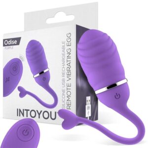 INTOYOU Uovo Vibrante con Telecomando Odise USB Silicone Viola