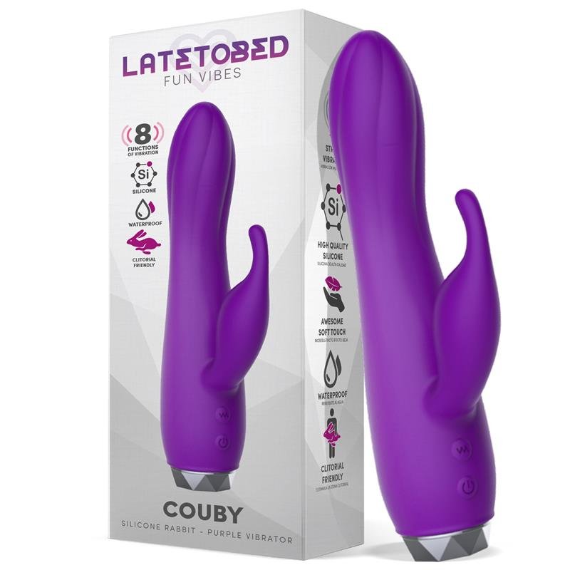 Vibratore in silicone viola Couby Rabbit di LATETOBED